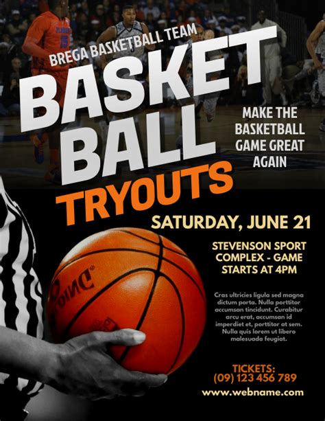 Tryout Flyer Template Free